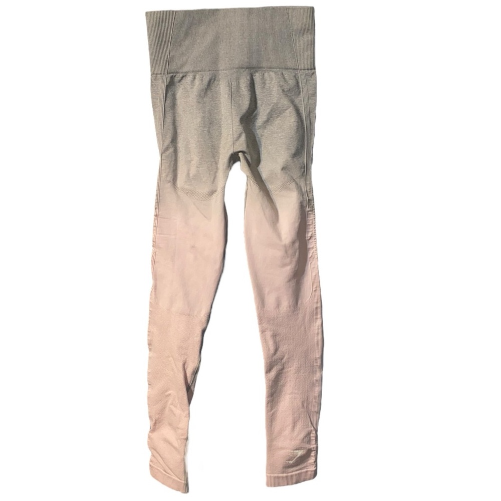 GYMSHARK Pink and gray ombre Leggings - Picture 8 of 9